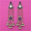 Indo Western Meenakari Earring with Mehndi Plating