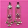 Indo Western Meenakari Earring with Mehndi Plating