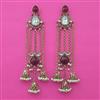 Indo Western Meenakari Earring with Mehndi Plating