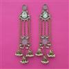 Indo Western Meenakari Earring with Mehndi Plating