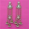 Indo Western Meenakari Earring with Mehndi Plating