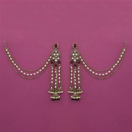 Indo Western Meenakari Earring with Mehndi Plating