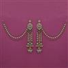 Indo Western Meenakari Earring with Mehndi Plating