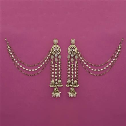Indo Western Meenakari Earring with Mehndi Plating