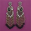 Indo Western Long Earring with Mehndi Plating