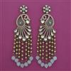 Indo Western Long Earring with Mehndi Plating