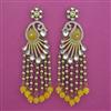 Indo Western Long Earring with Mehndi Plating