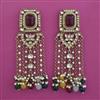 Indo Western Pearl Earring with Mehndi Plating