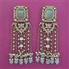 Indo Western Pearl Earring with Mehndi Plating