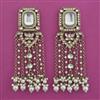 Indo Western Pearl Earring with Mehndi Plating