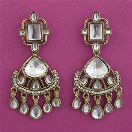 Indo Western Classic Earring with Mehndi Plating