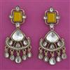 Indo Western Classic Earring with Mehndi Plating