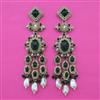 Indo Western Pearl Earring with Mehndi Plating