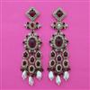 Indo Western Pearl Earring with Mehndi Plating