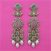 Indo Western Pearl Earring with Mehndi Plating