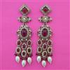 Indo Western Pearl Earring with Mehndi Plating