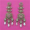 Indo Western Pearl Earring with Mehndi Plating