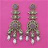 Indo Western Pearl Earring with Mehndi Plating