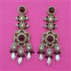 Indo Western Pearl Earring with Mehndi Plating