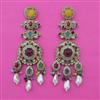 Indo Western Pearl Earring with Mehndi Plating