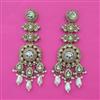 Indo Western Pearl Earring with Mehndi Plating