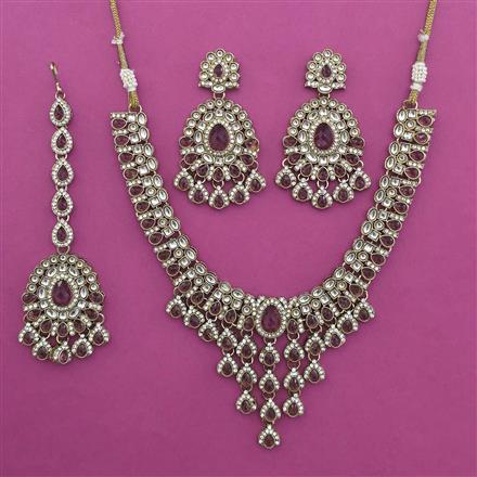 Indo Western Classic Necklace with Mehndi Plating