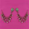 Indo Western Meenakari Earring With Mehndi Plating