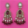Indo Western Long Earring with Mehndi Plating