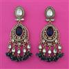 Indo Western Long Earring with Mehndi Plating