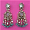 Indo Western Long Earring with Mehndi Plating