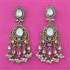 Indo Western Long Earring with Mehndi Plating