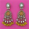 Indo Western Long Earring with Mehndi Plating