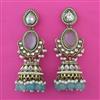 Indo Western Pearl Earring with Mehndi Plating