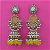 Indo Western Pearl Earring with Mehndi Plating