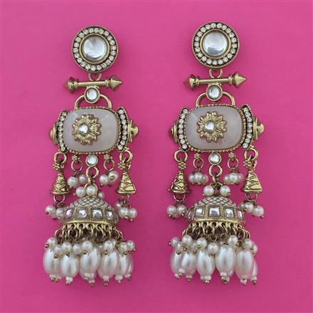 Indo Western Jhumki with Mehndi Plating