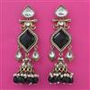 Indo Western Long Earring with Mehndi Plating