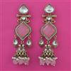 Indo Western Long Earring with Mehndi Plating