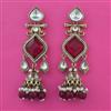 Indo Western Long Earring with Mehndi Plating