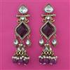 Indo Western Long Earring with Mehndi Plating