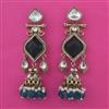 Indo Western Long Earring with Mehndi Plating