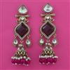 Indo Western Long Earring with Mehndi Plating