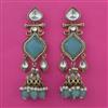 Indo Western Long Earring with Mehndi Plating