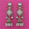 Indo Western Long Earring with Mehndi Plating