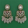 Indo Western Pearl Earring with Mehndi Plating