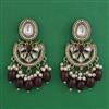 Indo Western Pearl Earring with Mehndi Plating