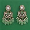 Indo Western Pearl Earring with Mehndi Plating