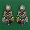 Indo Western Pearl Earring with Mehndi Plating
