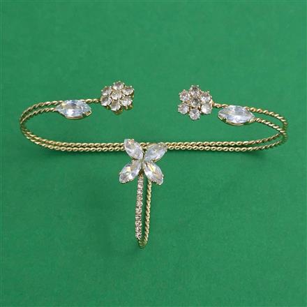 Indo Western Plam Cuffring with Rhodium Plating Gold Plating Mehndi Plating