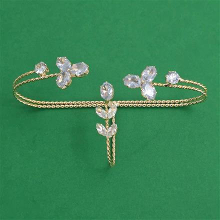 Indo Western Plam Cuffring with Rhodium Plating Gold Plating Mehndi Plating
