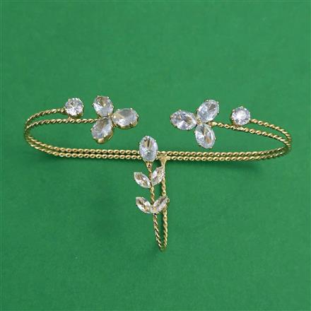 Indo Western Plam Cuffring with Rhodium Plating Gold Plating Mehndi Plating